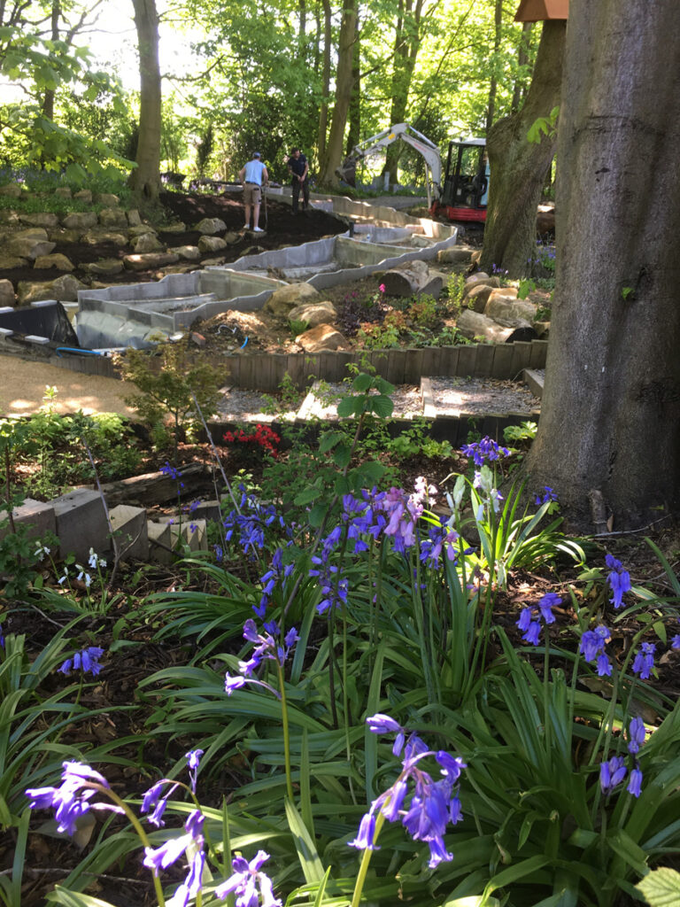 Construction of a water feature - concrete build